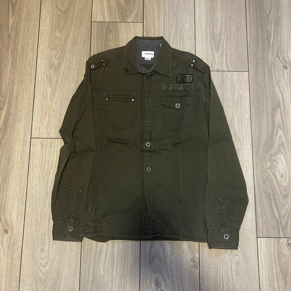 Energie Khaki Button-Up Shirt - Picture 1 of 1